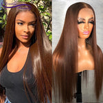 Straight Brown Lace Frontal Wig