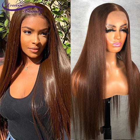 Straight Brown Lace Frontal Wig